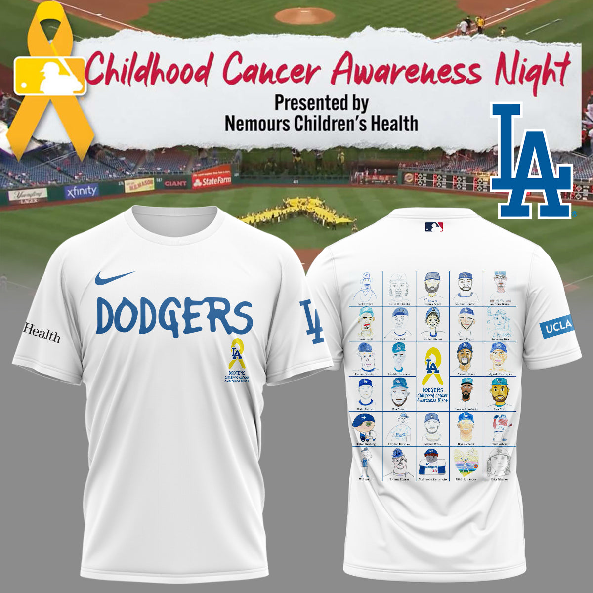 LA Dodgers Childhood Cancer Awareness Night Limited Shirt