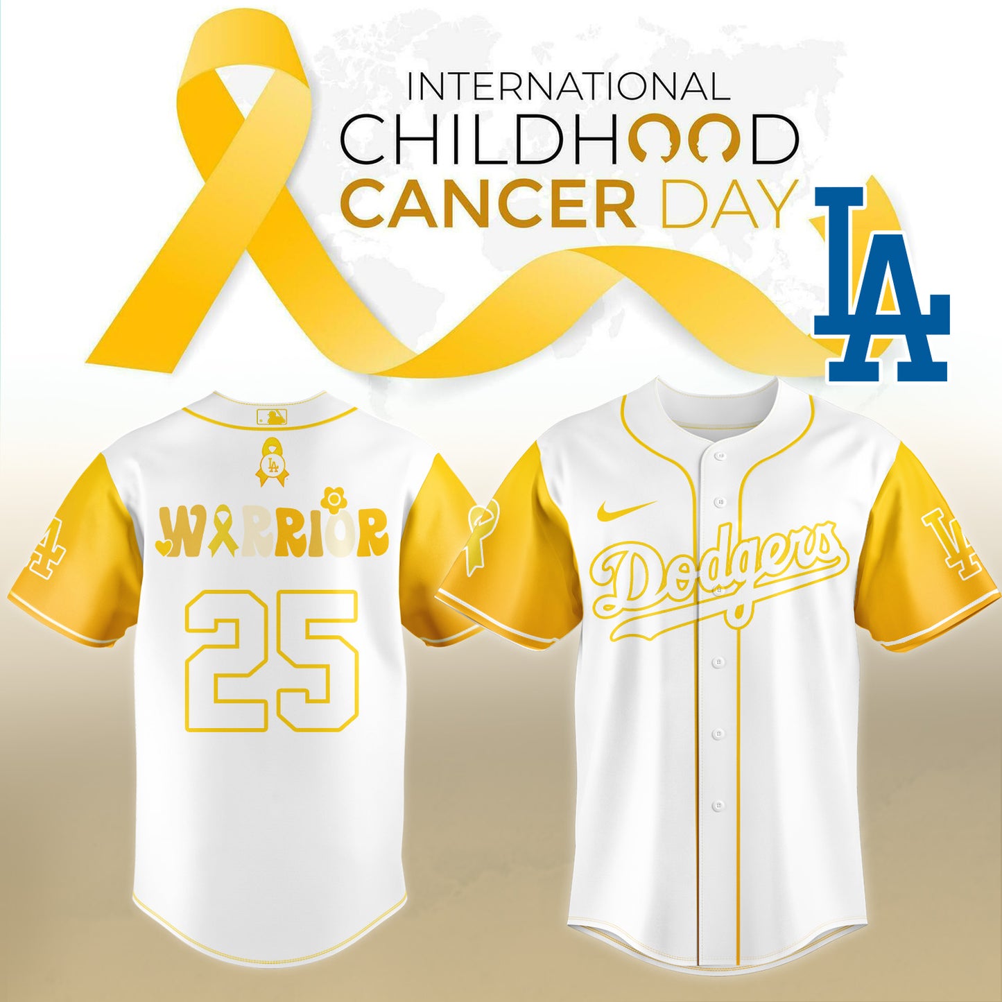 LA Dodgers Childhood Cancer Awareness Night Limited Jersey