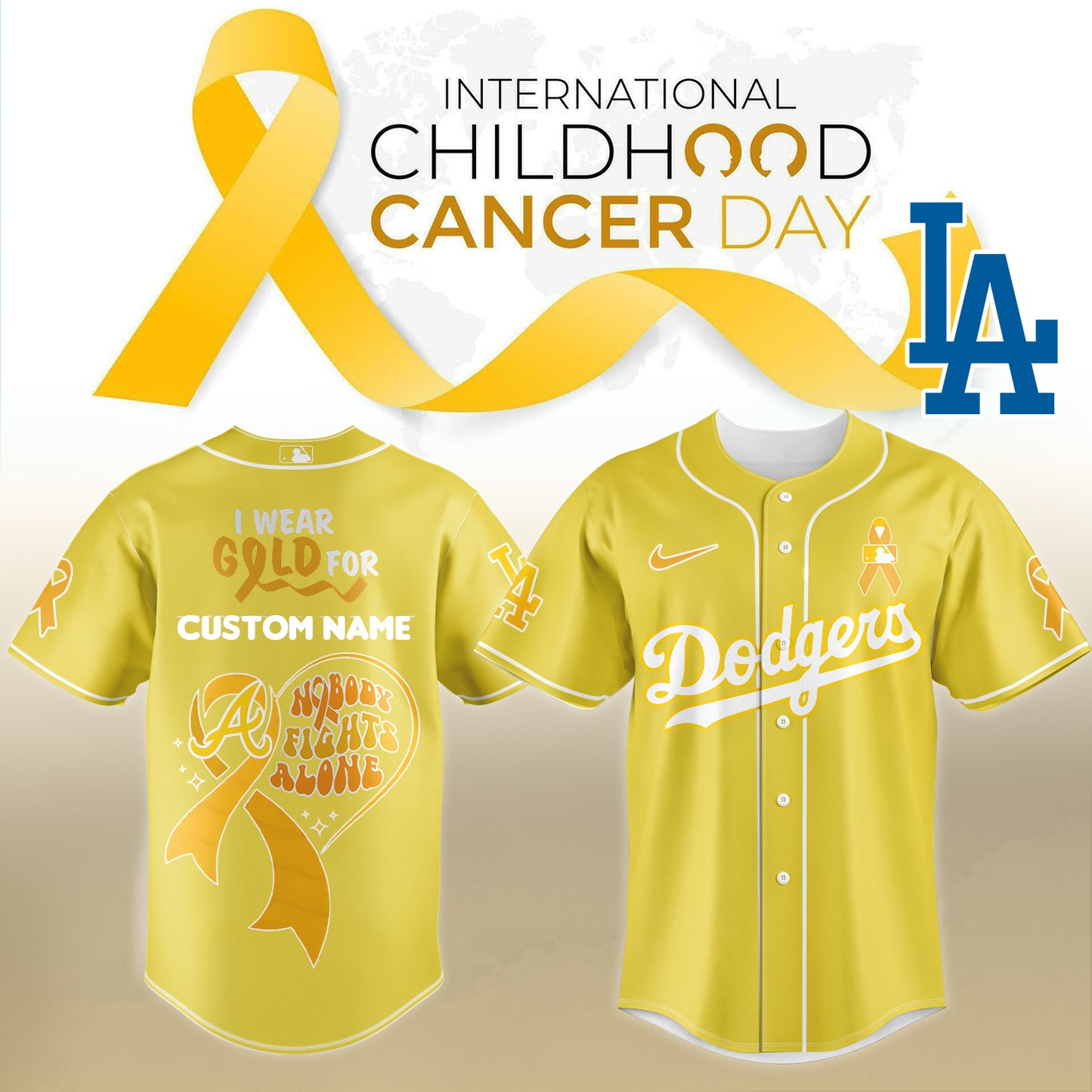 LA Dodgers Childhood Cancer Awareness Night Limited Jersey