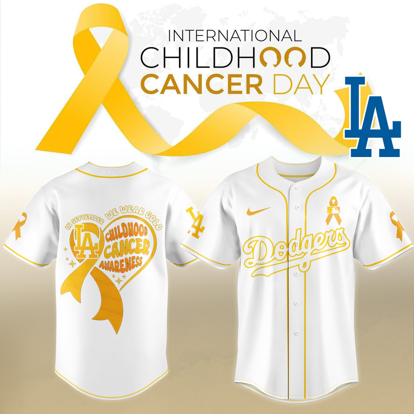 LA Dodgers Childhood Cancer Awareness Night Limited Jersey