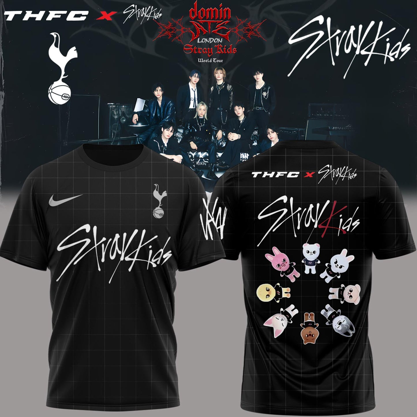 THFC x Stray Kids Limited Edition 25/26 Away T-Shirts