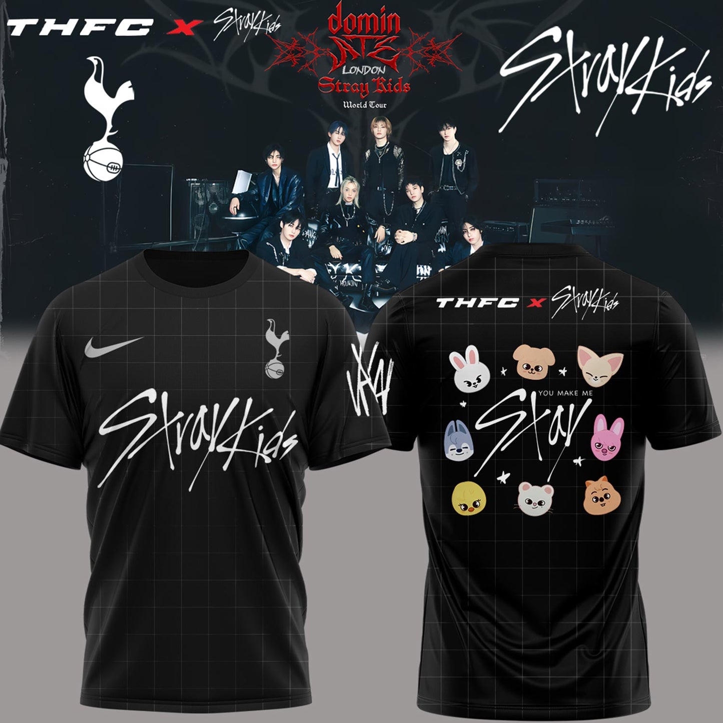 THFC x Stray Kids Limited Edition 25/26 Away T-Shirts