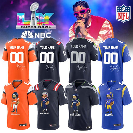 ,NFL x Bad Bunny Super Bowl Jersey – All Teams Edition (Custom Name & Number)
