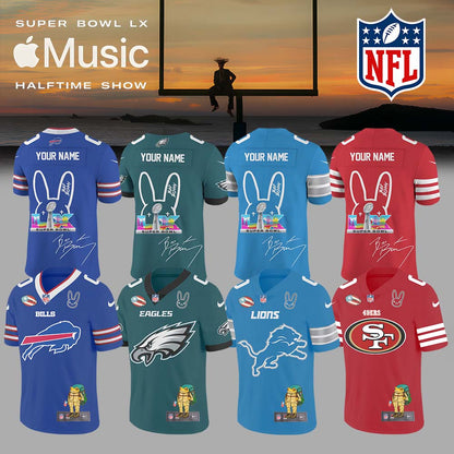 NFL x Bad Bunny Super Bowl Jersey – All Teams Edition (Custom Name & Number)