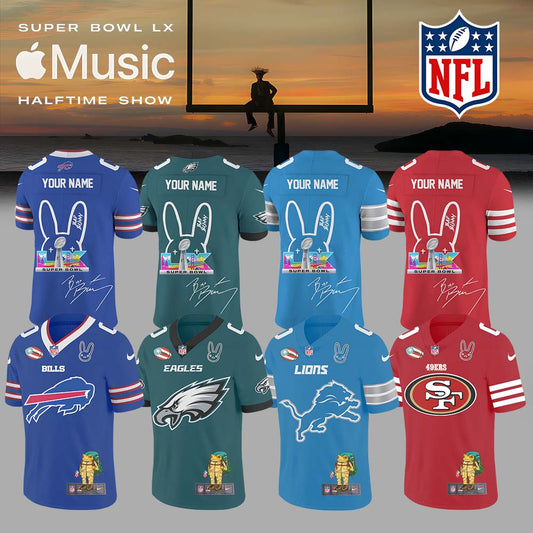 NFL x Bad Bunny Super Bowl Jersey – All Teams Edition (Custom Name & Number)