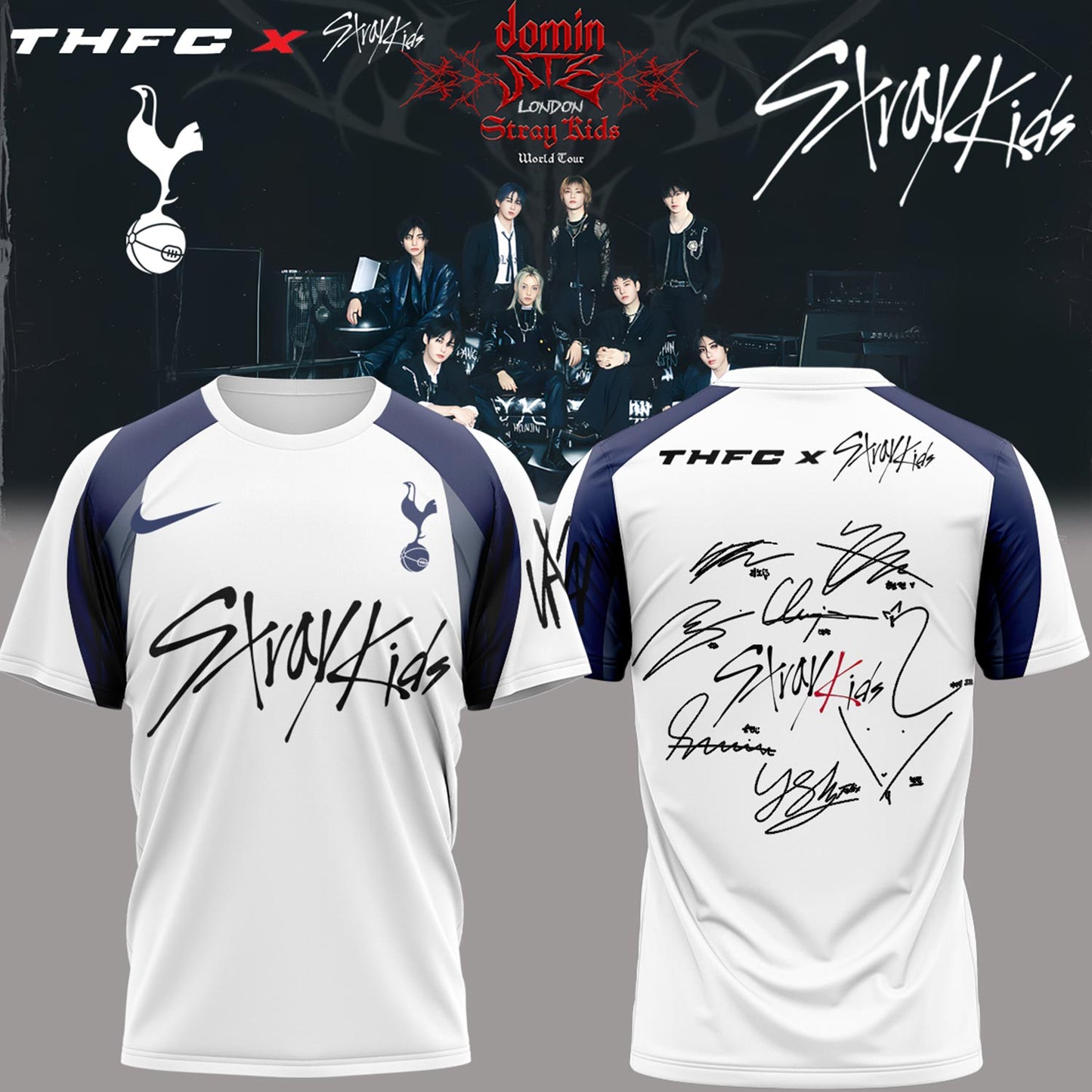 THFC x Stray Kids Limited Edition 25/26 Away T-Shirts