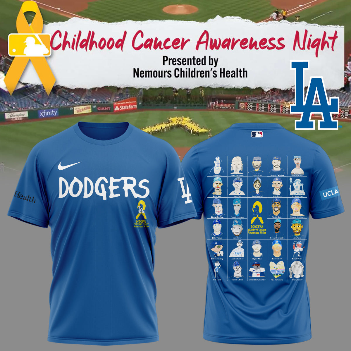 LA Dodgers Childhood Cancer Awareness Night Limited Shirt